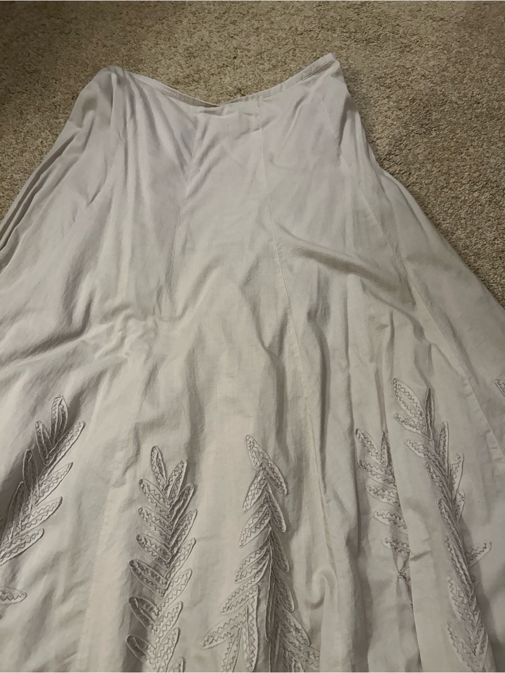 Women's Embroidered A-Line Skirt in Dusty Mauve with too. 12